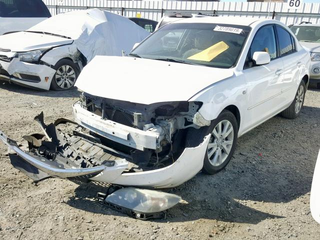 JM1BK12G981847169 - 2008 MAZDA 3 I WHITE photo 2