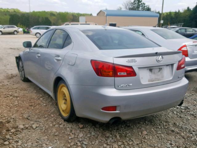 JTHBK262282068323 - 2008 LEXUS IS 250 SILVER photo 3