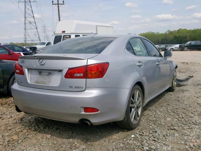 JTHBK262282068323 - 2008 LEXUS IS 250 SILVER photo 4