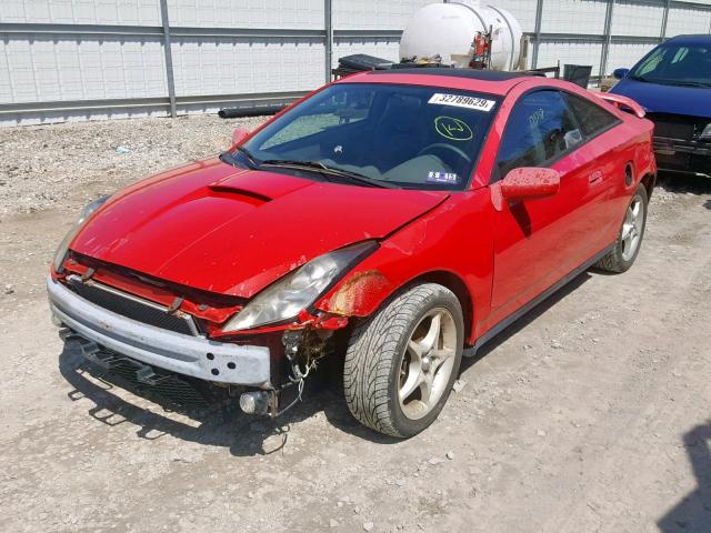 JTDDY32T6Y0012765 - 2000 TOYOTA CELICA RED photo 2