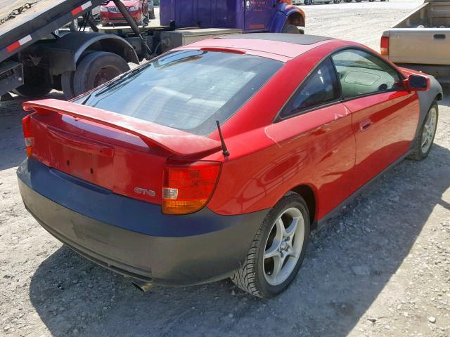 JTDDY32T6Y0012765 - 2000 TOYOTA CELICA RED photo 4
