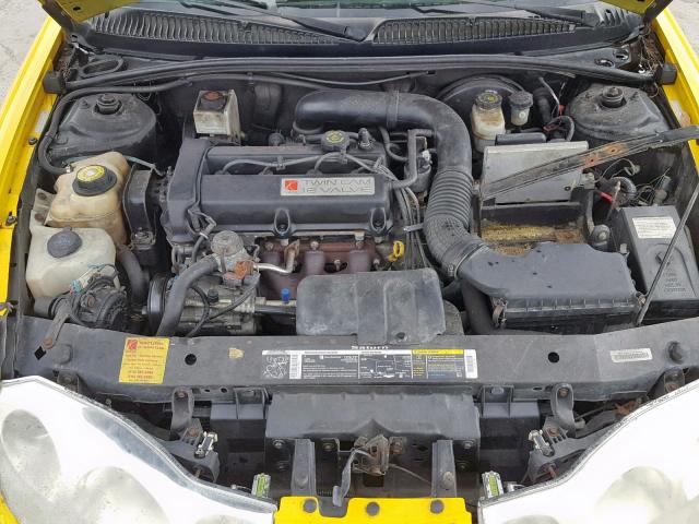 1G8ZR12751Z104262 - 2001 SATURN SC2 YELLOW photo 7