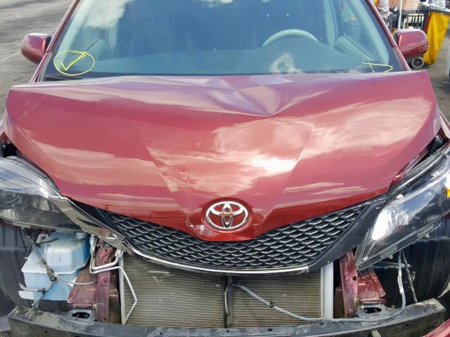 5TDXK3DC1DS402868 - 2013 TOYOTA SIENNA SPO BURGUNDY photo 7