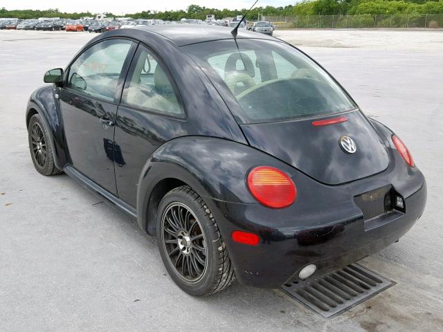 3VWCS21C11M403055 - 2001 VOLKSWAGEN NEW BEETLE Schwarz Foto 3