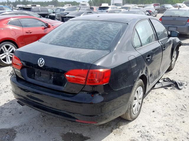 3VW2K7AJ7EM432623 - 2014 VOLKSWAGEN JETTA BASE BLACK photo 4