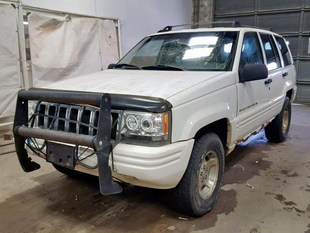 1J4GZ48Y0WC253990 - 1998 JEEP GRAND CHER WHITE photo 2