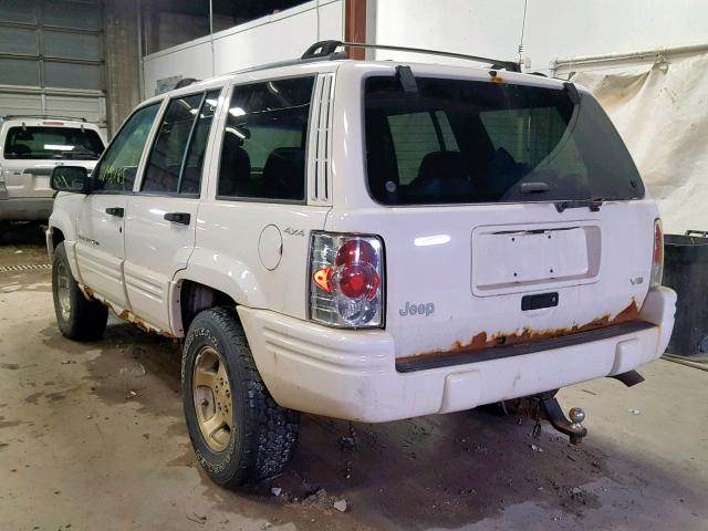 1J4GZ48Y0WC253990 - 1998 JEEP GRAND CHER WHITE photo 3