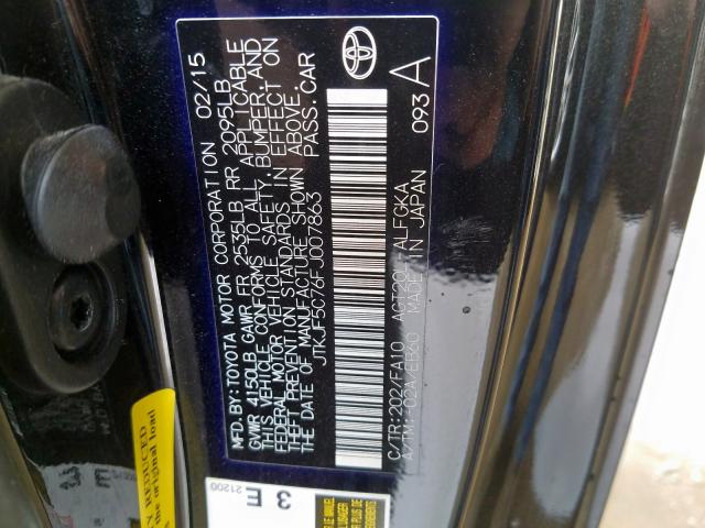 JTKJF5C76FJ007863 - 2015 TOYOTA SCION TC  照片 10