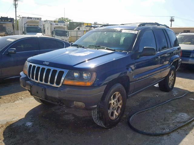 1J4GW48N71C626613 - 2001 JEEP GRAND CHER BLUE photo 2