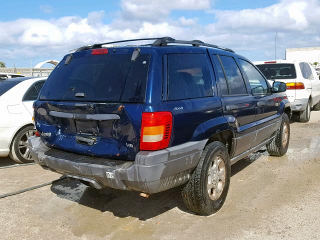 1J4GW48N71C626613 - 2001 JEEP GRAND CHER BLUE photo 4