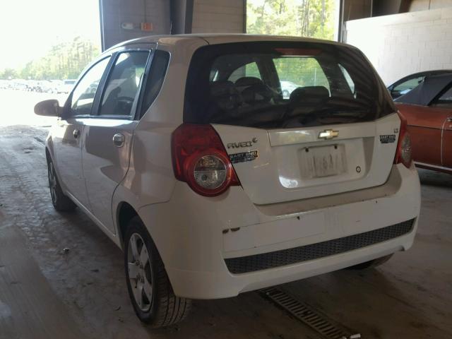 KL1TD6DE7BB153208 - 2011 CHEVROLET AVEO LS WHITE photo 3
