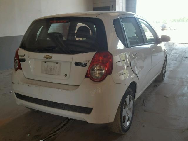 KL1TD6DE7BB153208 - 2011 CHEVROLET AVEO LS WHITE photo 4