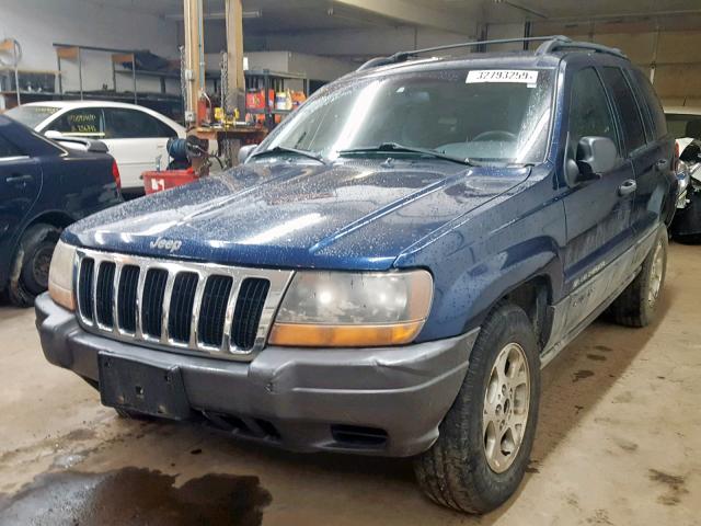 1J4GW48S51C525463 - 2001 JEEP GRAND CHER BLUE photo 2