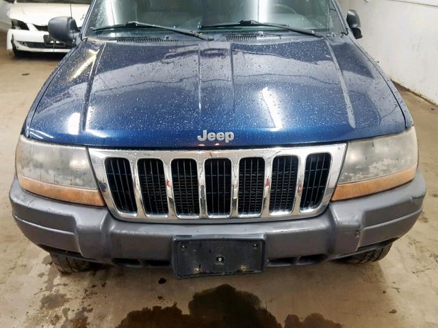 1J4GW48S51C525463 - 2001 JEEP GRAND CHER BLUE photo 9