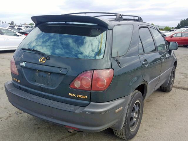 JT6HF10U9X0027600 - 1999 LEXUS RX 300 GREEN photo 4