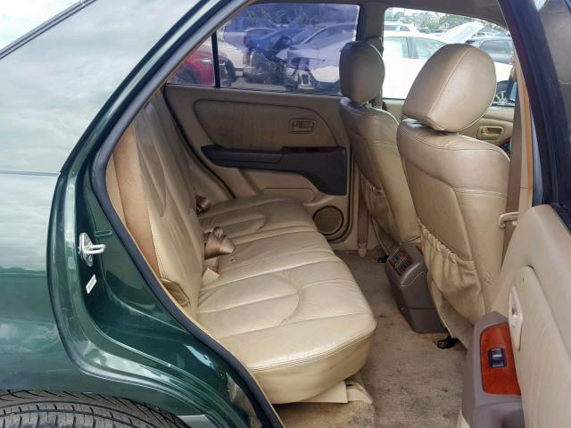 JT6HF10U9X0027600 - 1999 LEXUS RX 300 GREEN photo 6