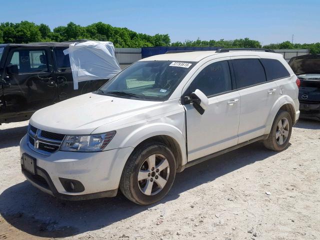 3D4PG1FG8BT549037 - 2011 DODGE JOURNEY MA WHITE photo 2