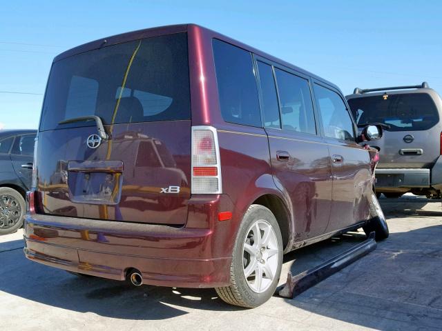 JTLKT324350211836 - 2005 TOYOTA SCION XB PURPLE photo 4