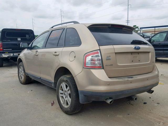 2FMDK38CX7BA80634 - 2007 FORD EDGE SEL GOLD photo 3