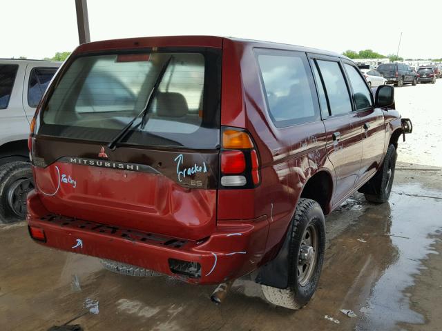 JA4LS21H42J038460 - 2002 MITSUBISHI MONTERO SP BURGUNDY photo 4