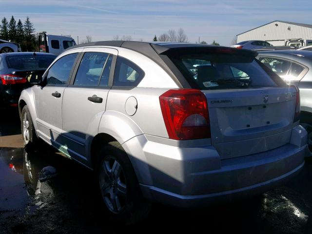 1B3HB48B17D509786 - 2007 DODGE CALIBER SX SILVER photo 3