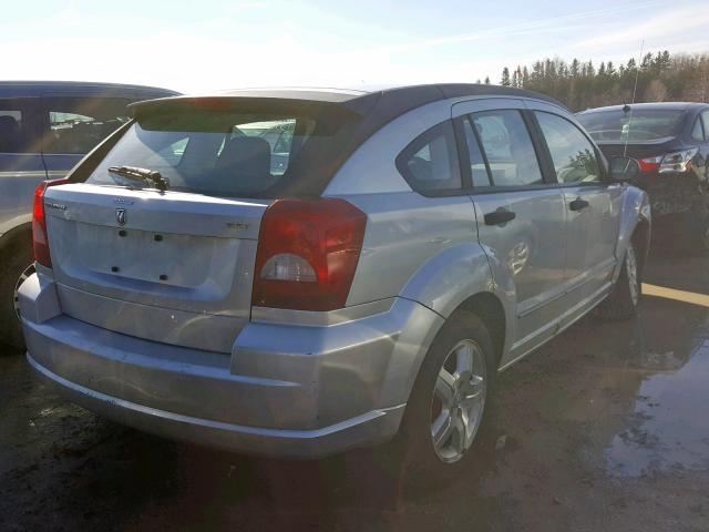 1B3HB48B17D509786 - 2007 DODGE CALIBER SX SILVER photo 4