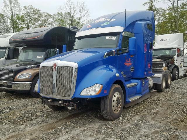 1XKYDP9X5HJ161115 - 2017 KENWORTH CONSTRUCTI BLUE photo 2