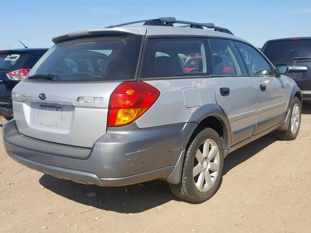 4S4BP61C667323982 - 2006 SUBARU LEGACY OUT SILVER photo 4