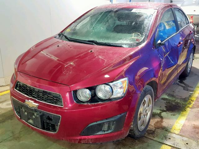 1G1JA5EH9E4123558 - 2014 CHEVROLET SONIC LS RED photo 2