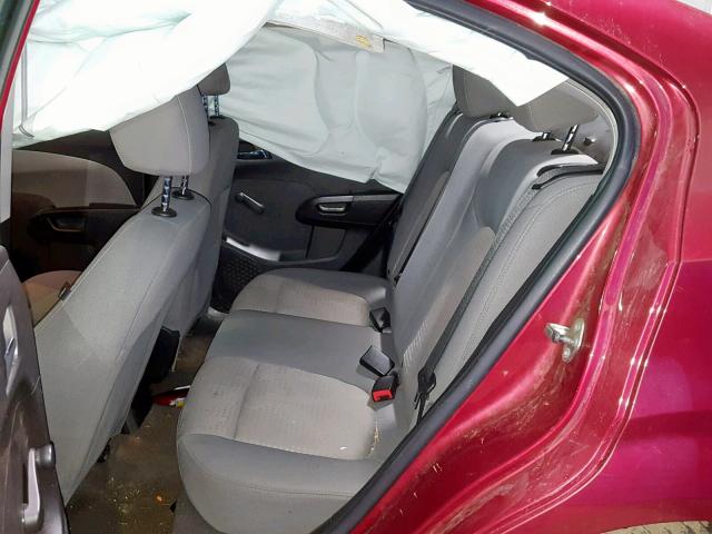 1G1JA5EH9E4123558 - 2014 CHEVROLET SONIC LS RED photo 6