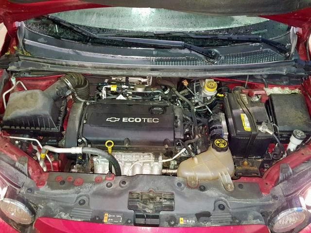1G1JA5EH9E4123558 - 2014 CHEVROLET SONIC LS RED photo 7