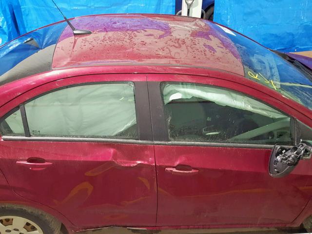 1G1JA5EH9E4123558 - 2014 CHEVROLET SONIC LS RED photo 9