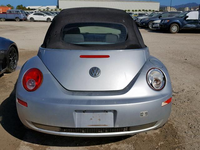 3VWPF31Y16M307750 - 2006 VOLKSWAGEN NEW BEETLE ვერცხლისფერი ფოტო 9