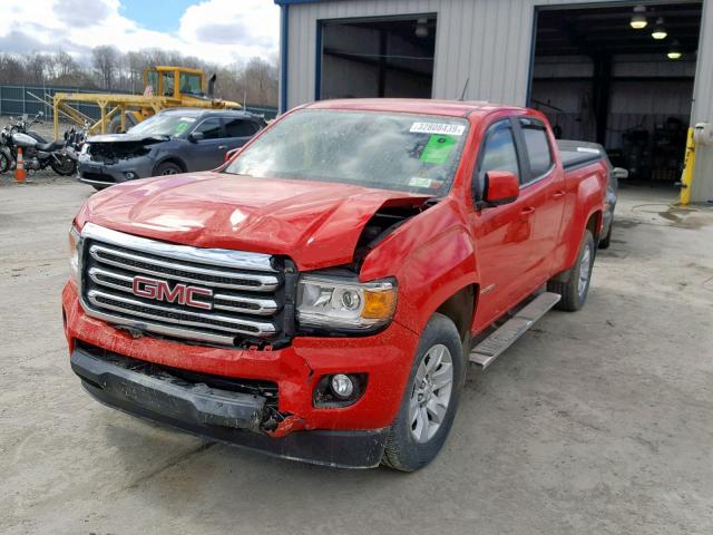 1GTG6CE34G1162235 - 2016 GMC CANYON SLE RED photo 2