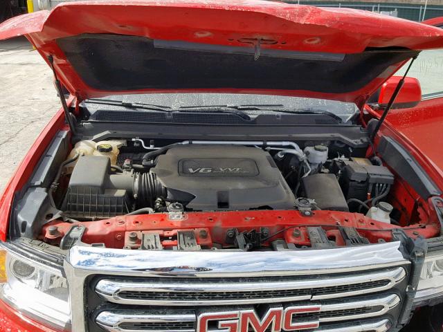 1GTG6CE34G1162235 - 2016 GMC CANYON SLE RED photo 7