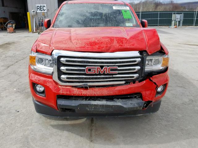 1GTG6CE34G1162235 - 2016 GMC CANYON SLE RED photo 9