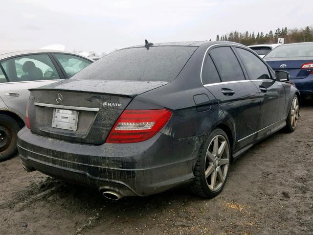 WDDGF8JB4CA741056 - 2012 MERCEDES-BENZ C 350 4MAT BLACK photo 4