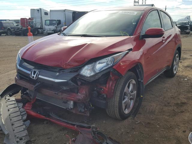 3CZRU6H56GM770364 - 2016 HONDA HR-V EX RED photo 2