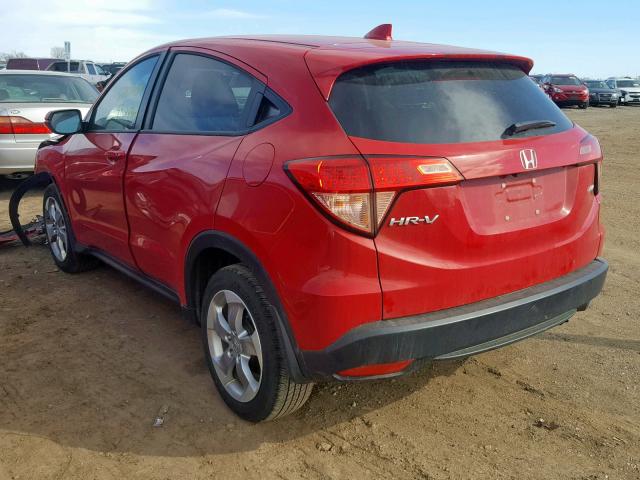 3CZRU6H56GM770364 - 2016 HONDA HR-V EX RED photo 3