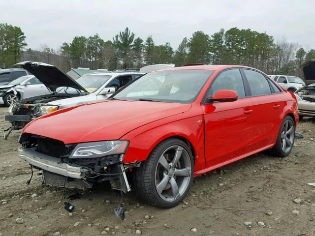 WAUMGAFL0CA054298 - 2012 AUDI S4 PRESTIG RED photo 2