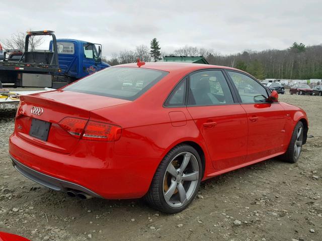 WAUMGAFL0CA054298 - 2012 AUDI S4 PRESTIG RED photo 4