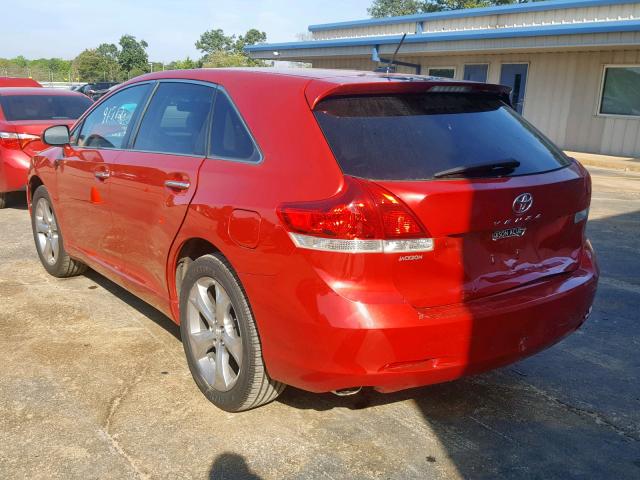 4T3ZK3BB4BU039674 - 2011 TOYOTA VENZA RED photo 3