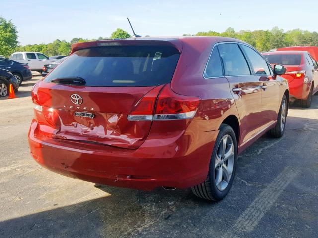 4T3ZK3BB4BU039674 - 2011 TOYOTA VENZA RED photo 4