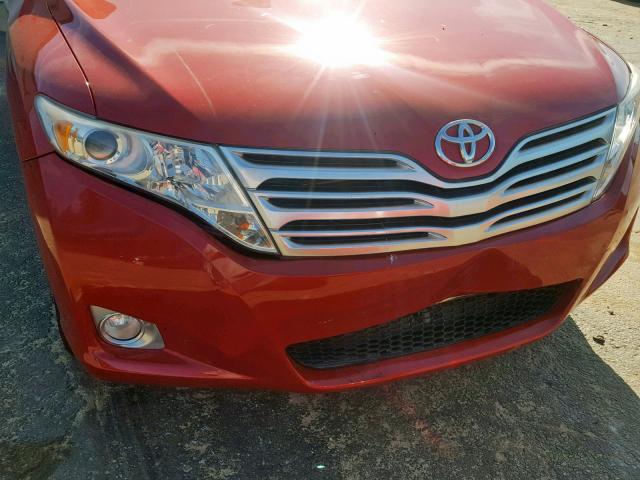 4T3ZK3BB4BU039674 - 2011 TOYOTA VENZA RED photo 9