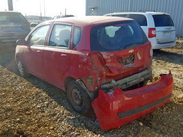 3G1TC6DG9BL107741 - 2011 CHEVROLET AVEO LT RED photo 3