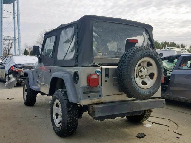 1J4FA39S42P719947 - 2002 JEEP WRANGLER / SILVER photo 3