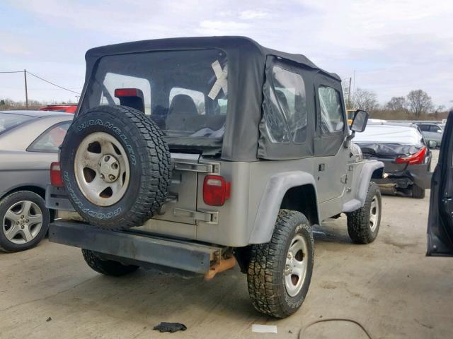 1J4FA39S42P719947 - 2002 JEEP WRANGLER / SILVER photo 4