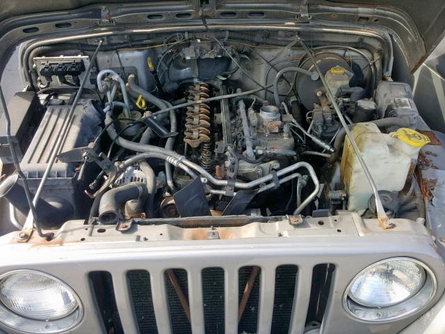 1J4FA39S42P719947 - 2002 JEEP WRANGLER / SILVER photo 7