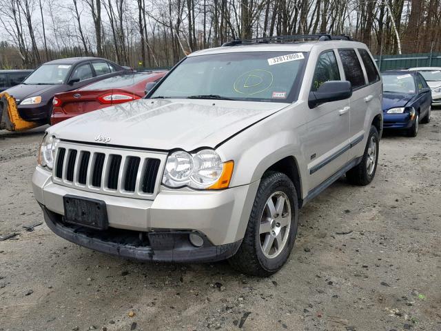 1J8GR48K58C170116 - 2008 JEEP GRAND CHER BEIGE photo 2