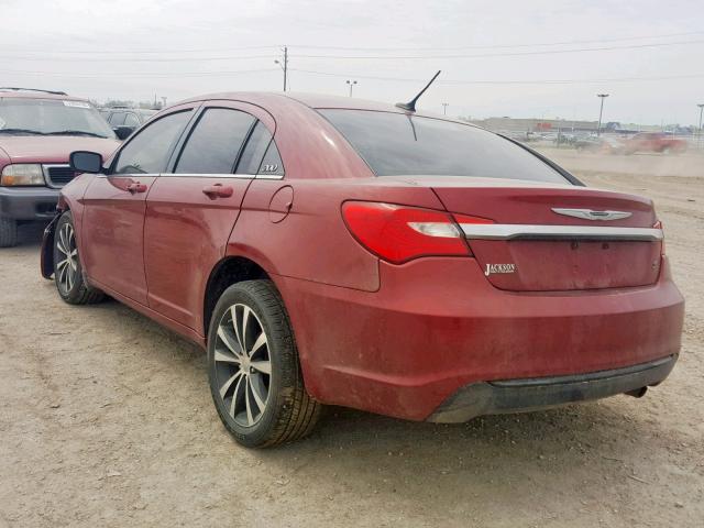 1C3CCBBBXDN636596 - 2013 CHRYSLER 200 TOURIN BURGUNDY photo 3